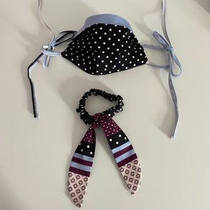 Homemade Cotton Face Mask & Matching Scrunchies